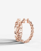 Lab Grown Diamond Pear Full Circle Hoop Earrings