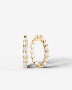 Lab Grown Diamond Pear Full Circle Hoop Earrings