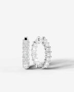 Lab Grown Diamond Princess Full Circle Hoop Earrings