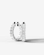Lab Grown Diamond Princess Full Circle Hoop Earrings