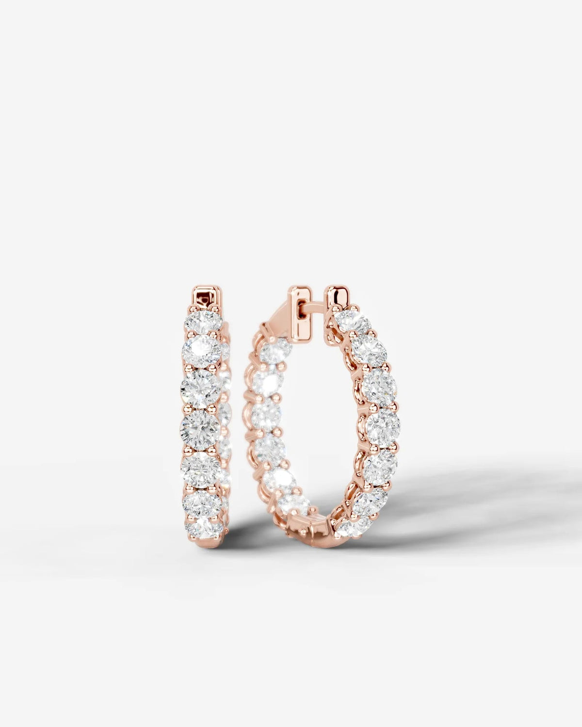 Lab Grown Diamond Full Circle Hoop Earrings