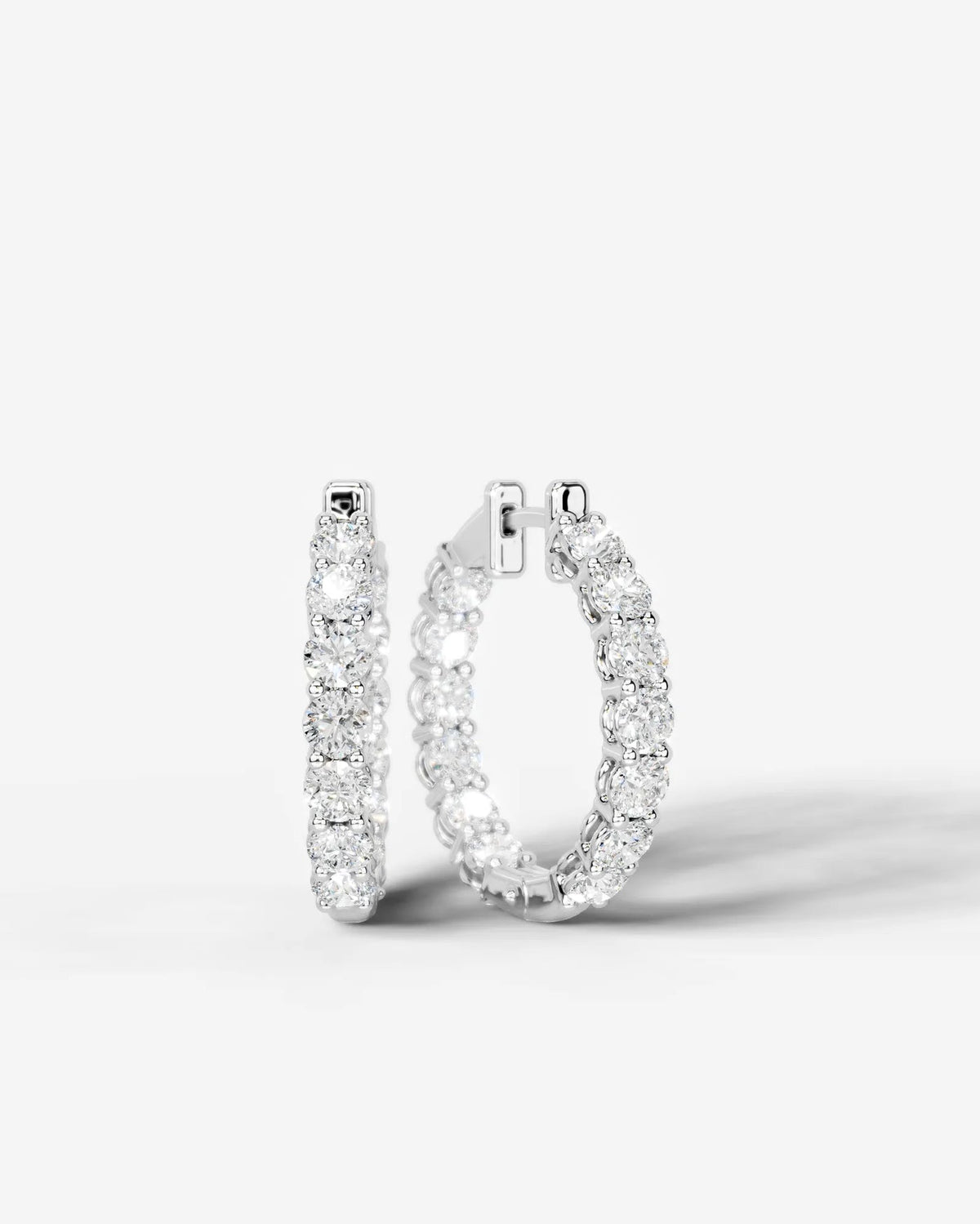 Lab Grown Diamond Full Circle Hoop Earrings