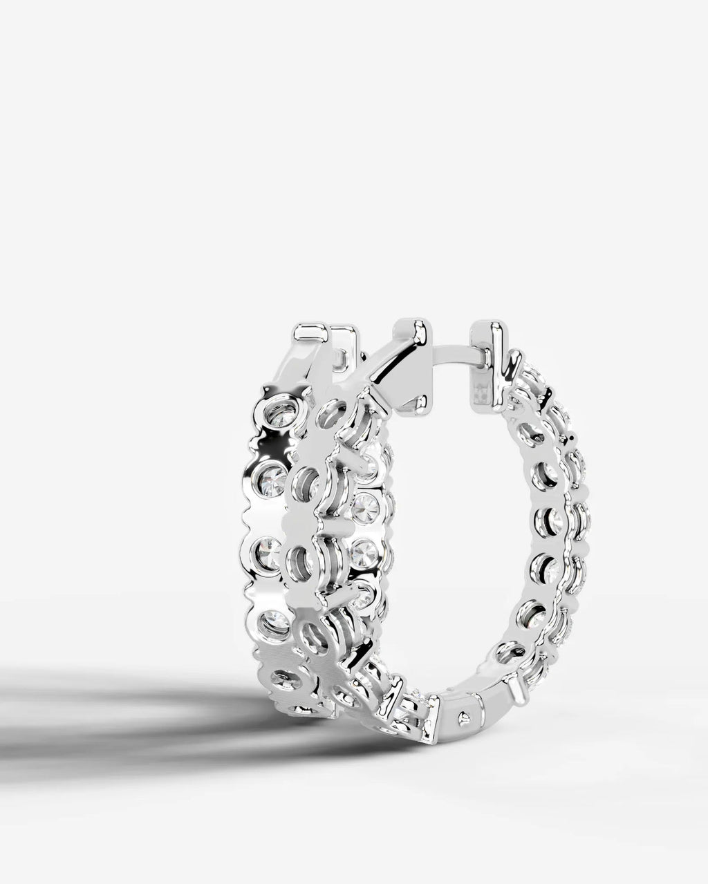 Lab Grown Diamond Full Circle Hoop Earrings
