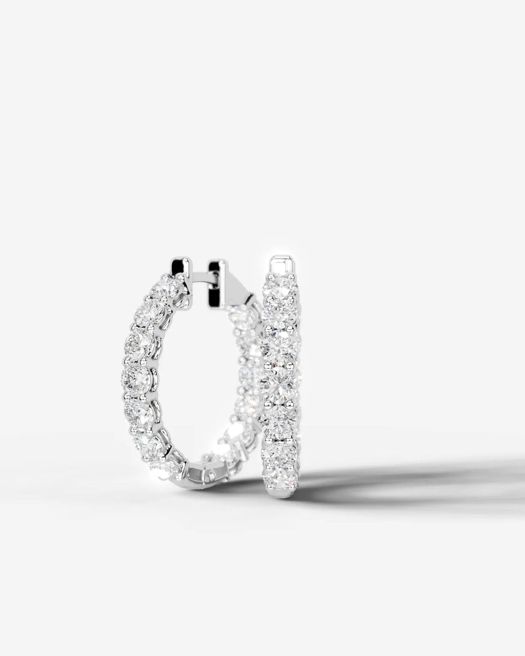 Lab Grown Diamond Full Circle Hoop Earrings