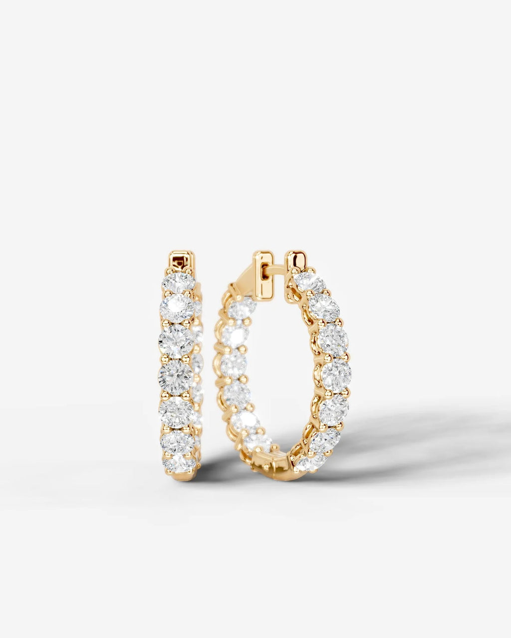 Lab Grown Diamond Full Circle Hoop Earrings