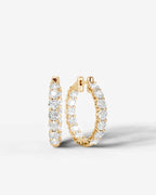 Lab Grown Diamond Full Circle Hoop Earrings