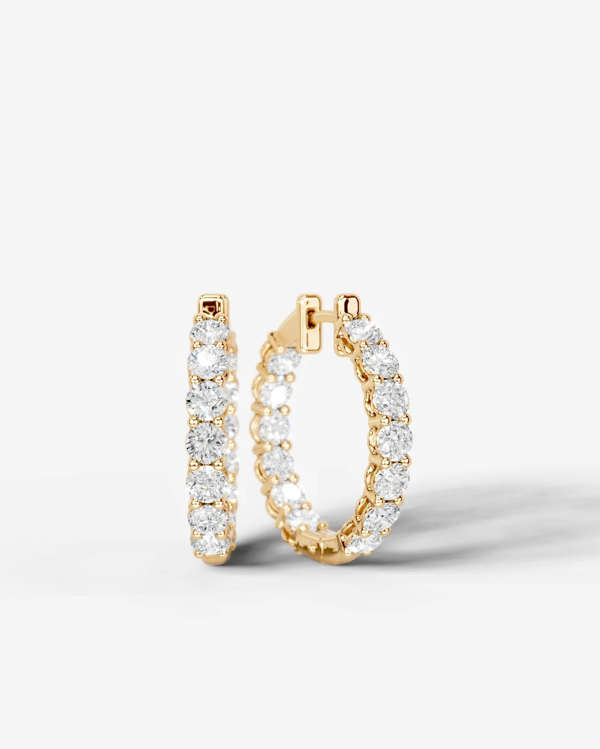 Lab Grown Diamond Full Circle Hoop Earrings