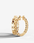 Lab Grown Diamond Full Circle Hoop Earrings