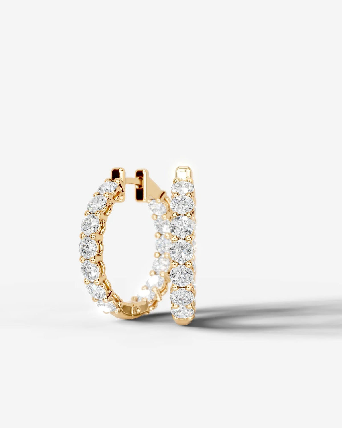 Lab Grown Diamond Full Circle Hoop Earrings