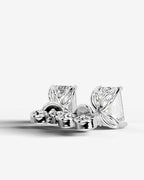 Lab Grown Diamond Emerald Solitaire Stud Earrings