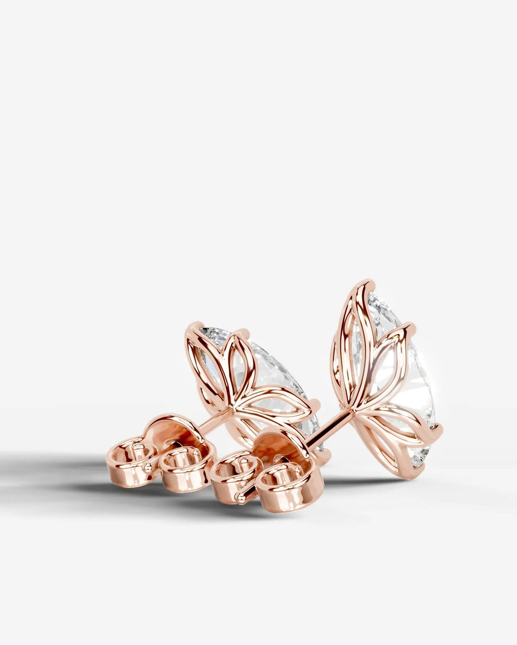 Lab Grown Diamond Marquise Solitaire Stud Earrings