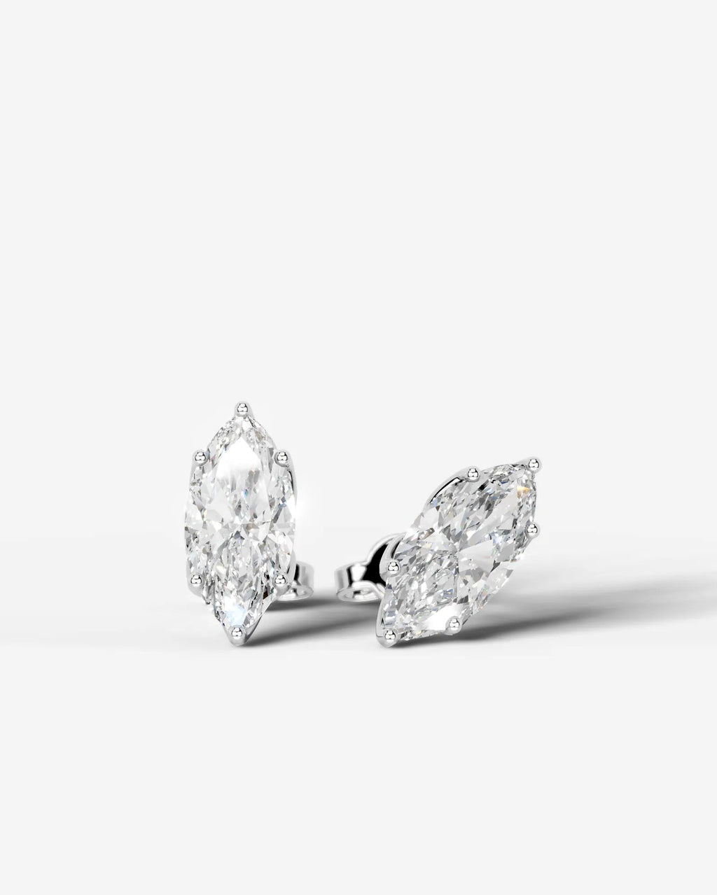 Lab Grown Diamond Marquise Solitaire Stud Earrings
