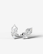 Lab Grown Diamond Marquise Solitaire Stud Earrings