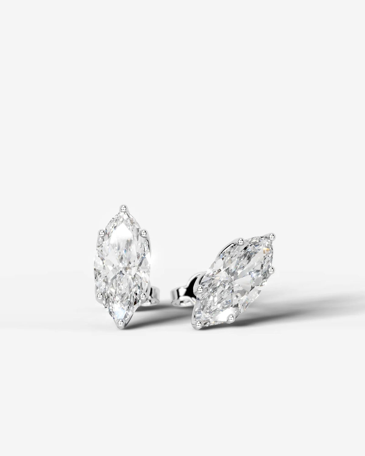 Lab Grown Diamond Marquise Solitaire Stud Earrings