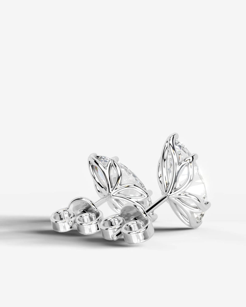 Lab Grown Diamond Marquise Solitaire Stud Earrings