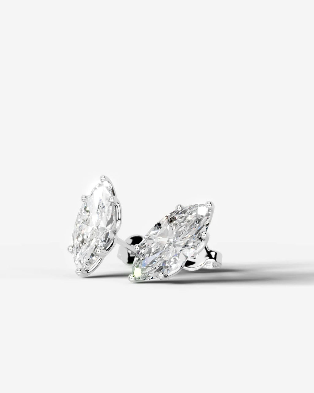 Lab Grown Diamond Marquise Solitaire Stud Earrings