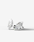 Lab Grown Diamond Marquise Solitaire Stud Earrings