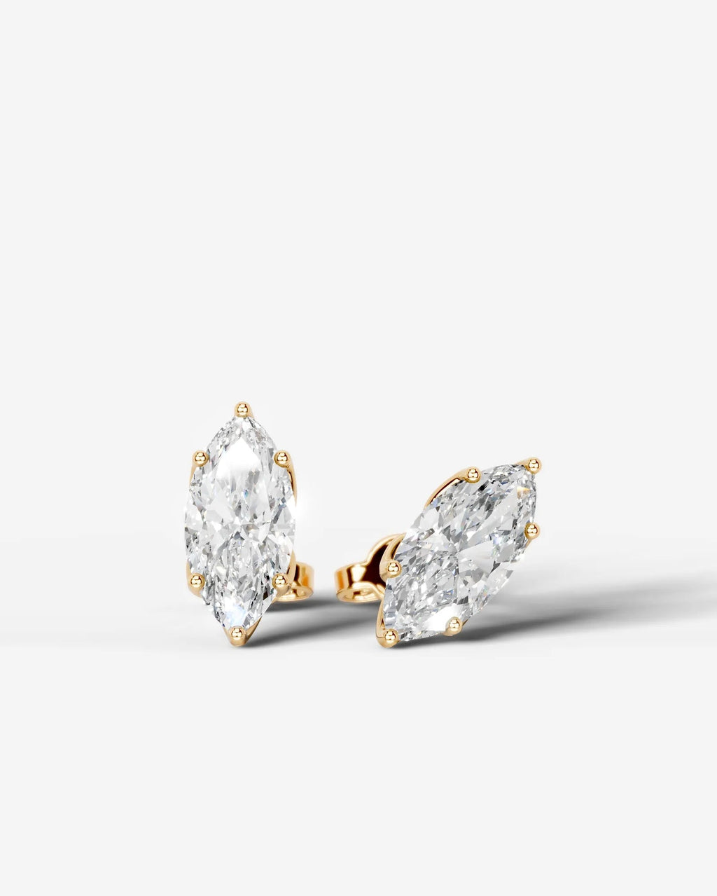 Lab Grown Diamond Marquise Solitaire Stud Earrings