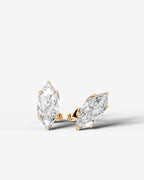 Lab Grown Diamond Marquise Solitaire Stud Earrings