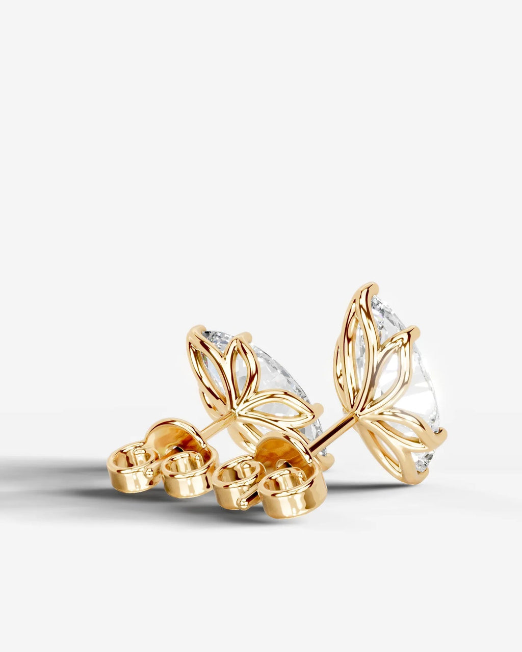 Lab Grown Diamond Marquise Solitaire Stud Earrings