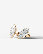 Lab Grown Diamond Marquise Solitaire Stud Earrings