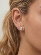 Lab Grown Diamond Round Cut Solitaire Stud Earrings