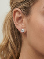 Lab Grown Diamond Oval Solitaire Stud Earrings