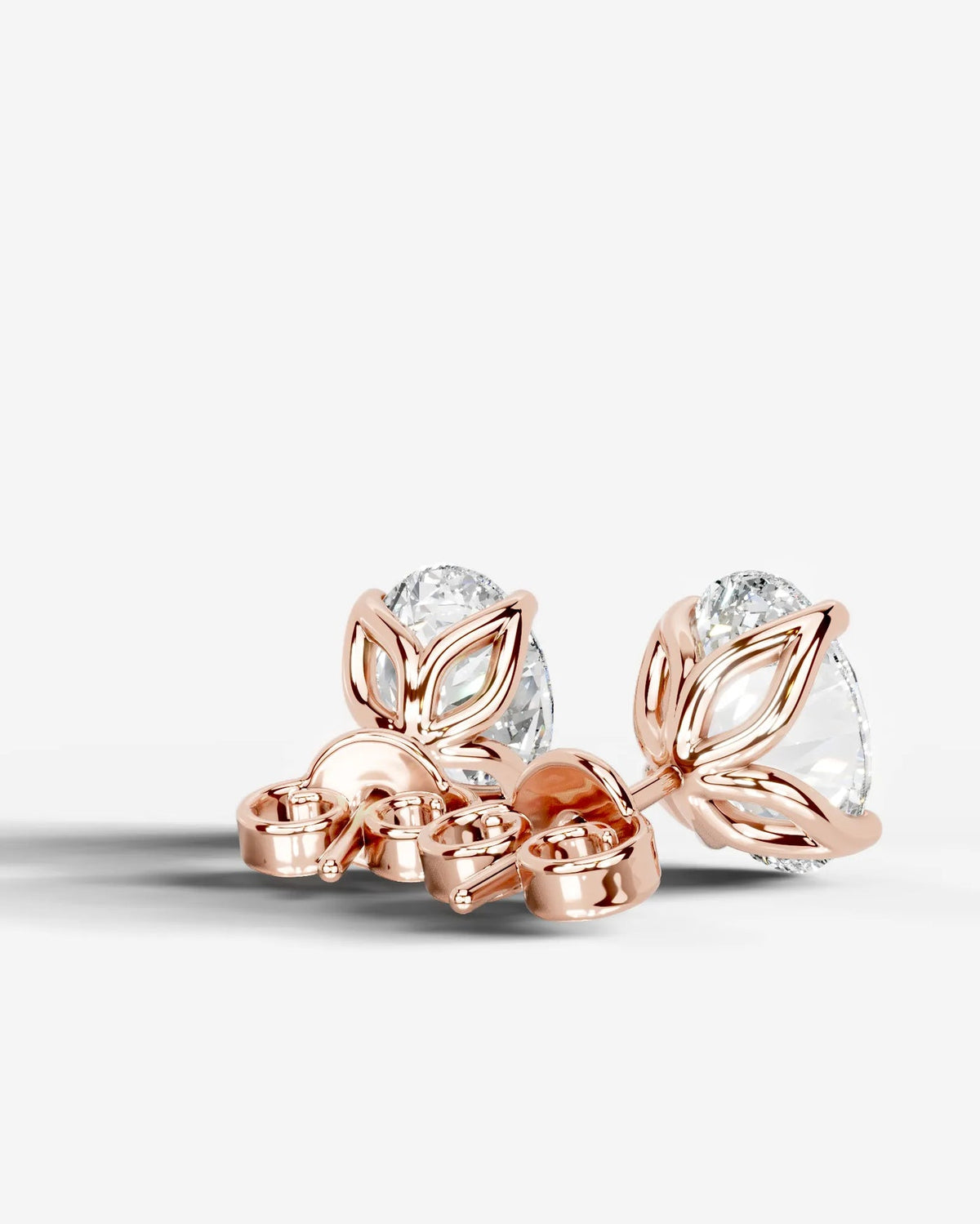 Lab Grown Diamond Oval Solitaire Stud Earrings
