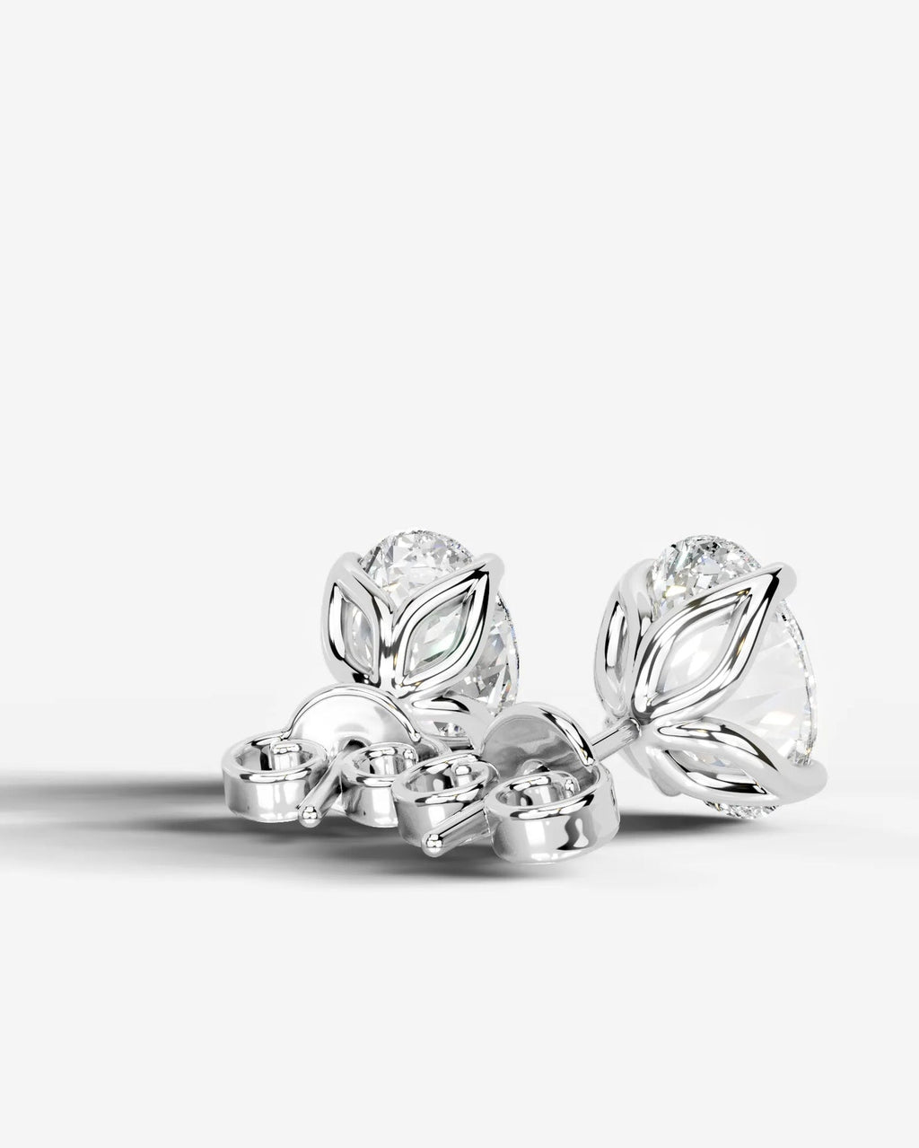 Lab Grown Diamond Oval Solitaire Stud Earrings