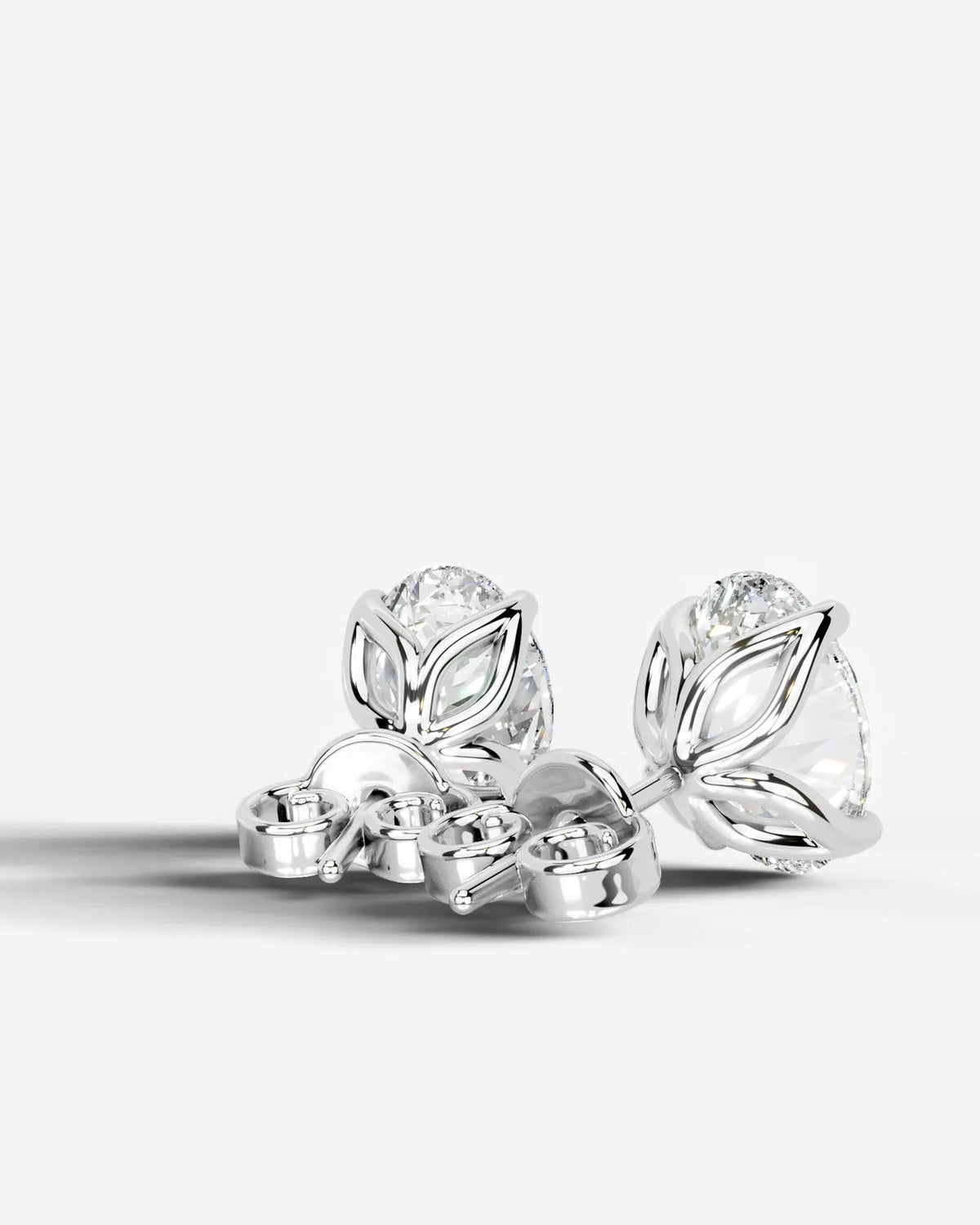 Lab Grown Diamond Oval Solitaire Stud Earrings