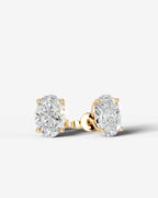 Lab Grown Diamond Round Cut Solitaire Stud Earrings