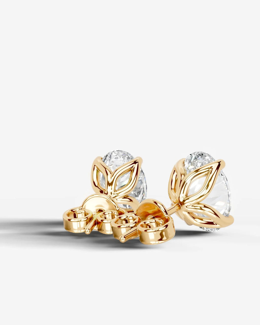 Lab Grown Diamond Oval Solitaire Stud Earrings