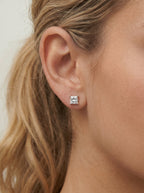 Lab Grown Diamond Princess Solitaire Stud Earrings
