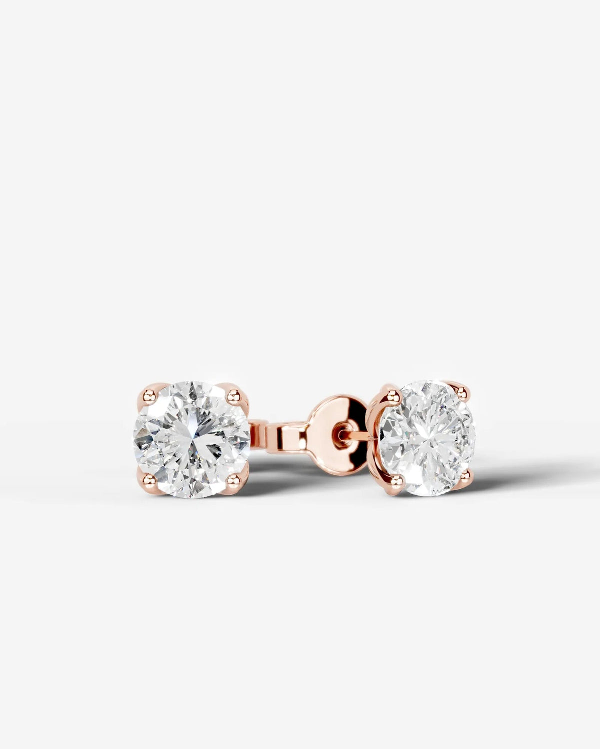 Lab Grown Diamond Classic Solitaire Stud Earrings