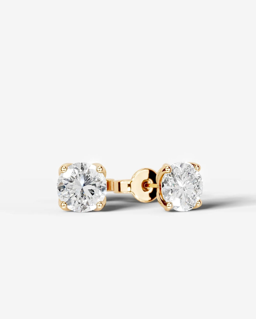 Lab Grown Diamond Classic Solitaire Stud Earrings