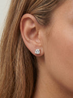 Lab Grown Diamond Cushion Solitaire Stud Earrings