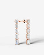 Lab Grown Diamond Emerald Cascade Earrings