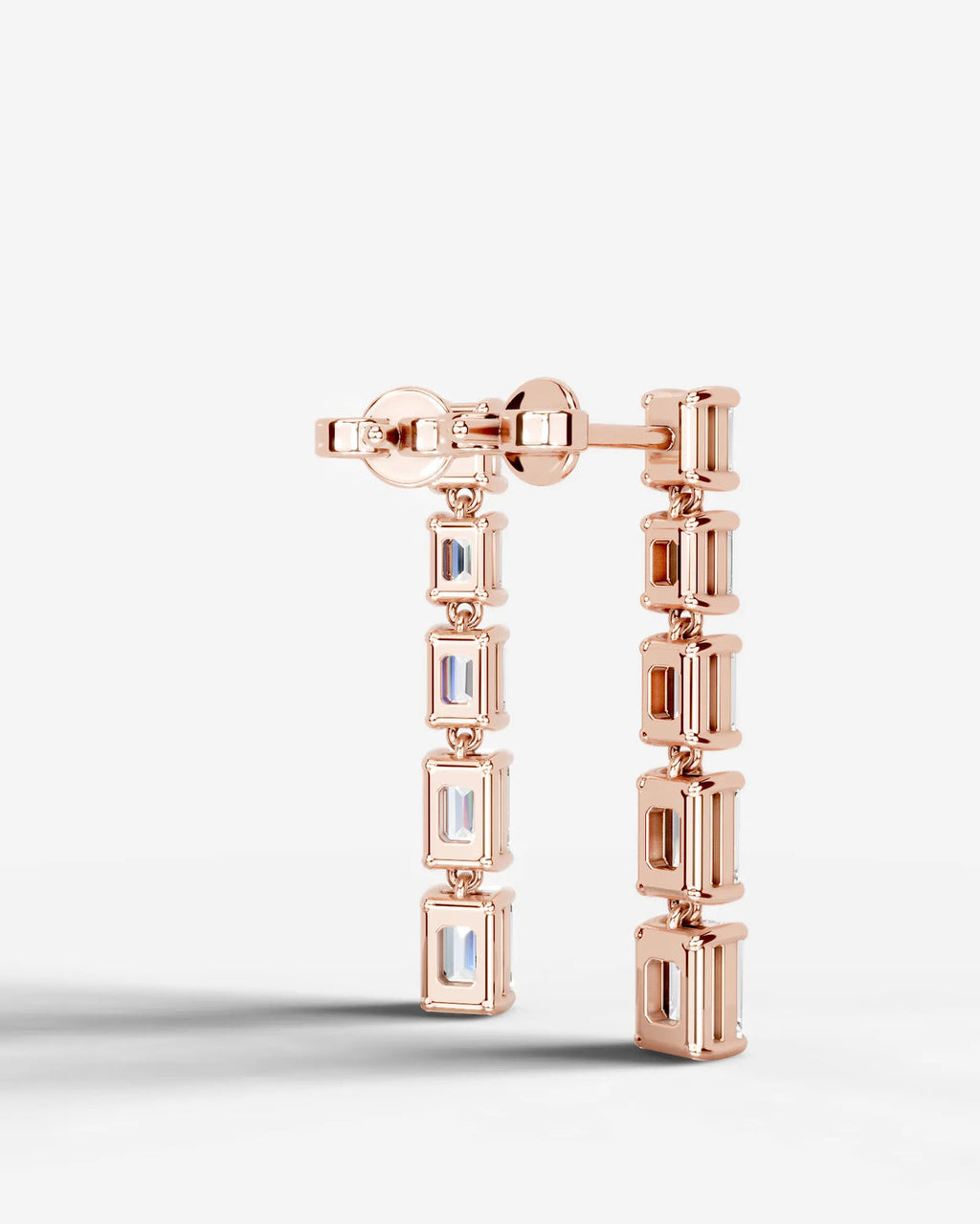 Lab Grown Diamond Emerald Cascade Earrings