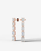 Lab Grown Diamond Emerald Cascade Earrings