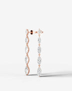 Lab Grown Diamond Marquise Drop Earrings