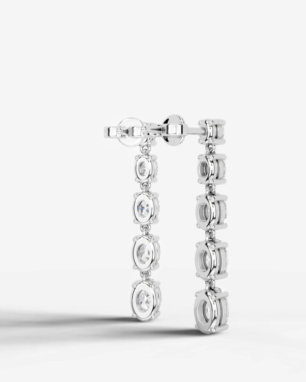 Lab Grown Diamond Oval Drop Earrings
