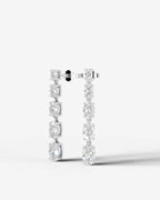 Lab Grown Diamond Oval Drop Earrings