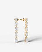 Lab Grown Diamond Oval Drop Earrings