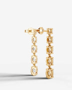 Lab Grown Diamond Oval Drop Earrings