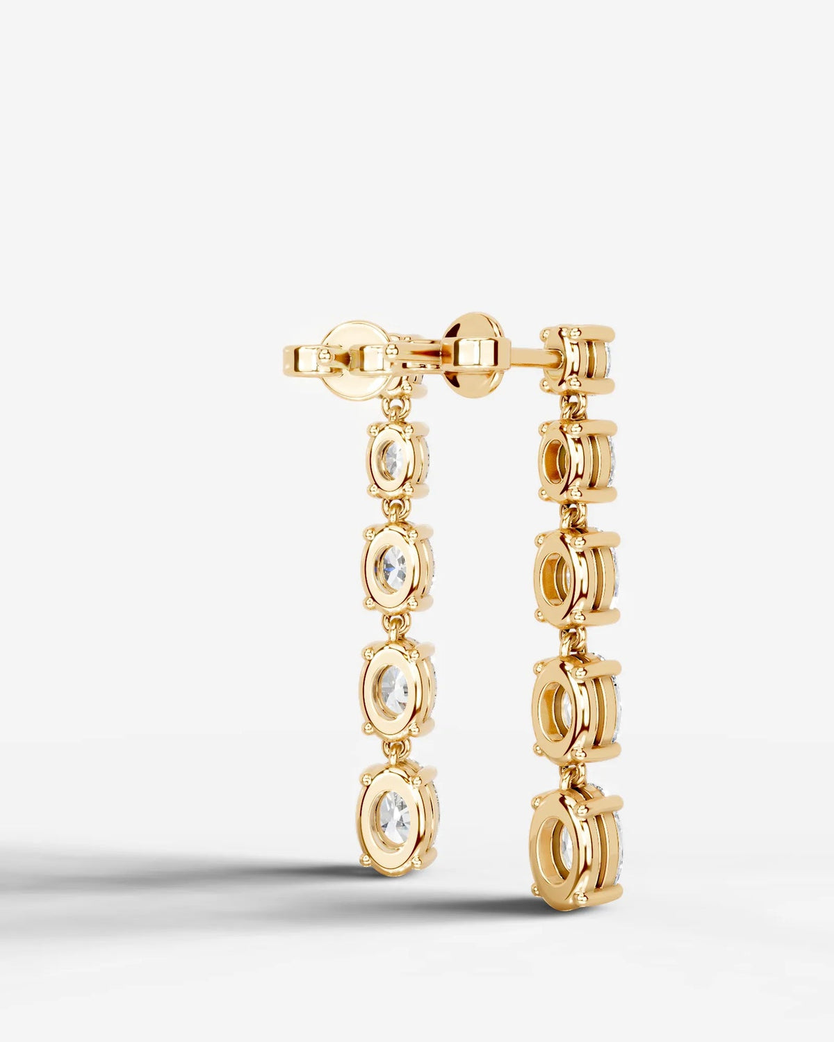Lab Grown Diamond Oval Drop Earrings
