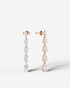 Lab Grown Diamond Falling Pear Earrings