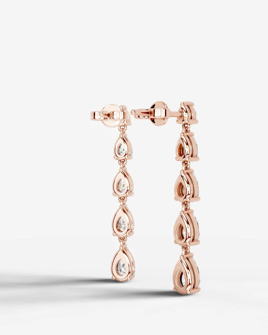 Lab Grown Diamond Falling Pear Earrings