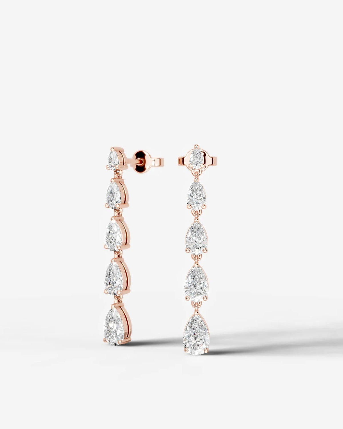 Lab Grown Diamond Falling Pear Earrings
