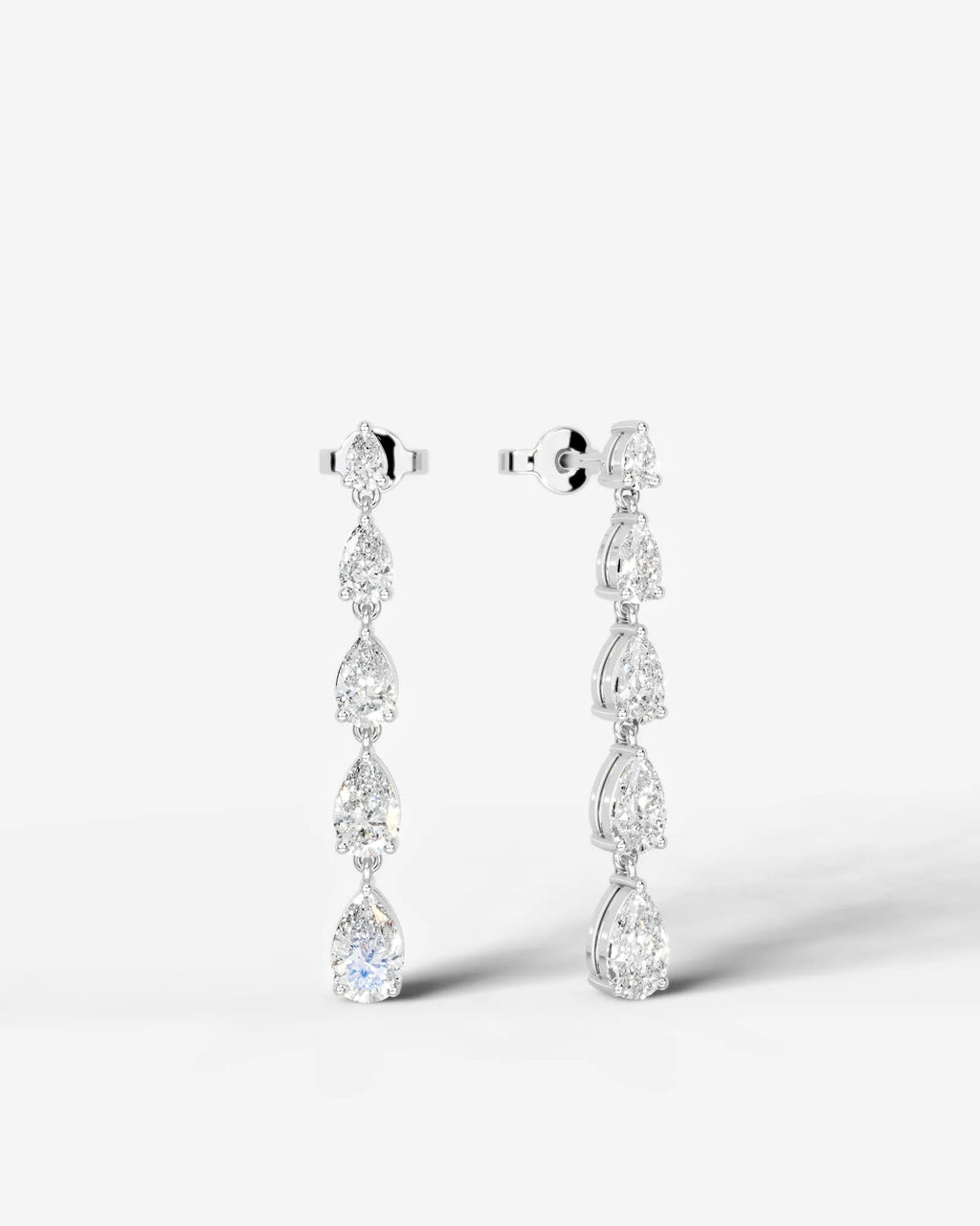 Lab Grown Diamond Falling Pear Earrings