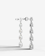 Lab Grown Diamond Falling Pear Earrings